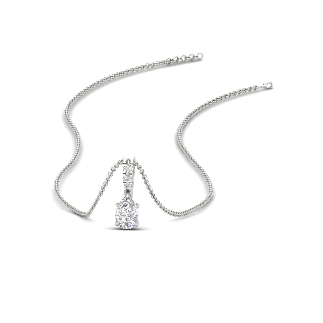 Pear Shaped Pavé Diamond Bail Pendant