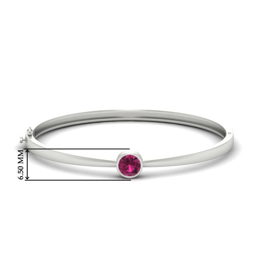 Minimalist Solitaire Bangle Bracelet