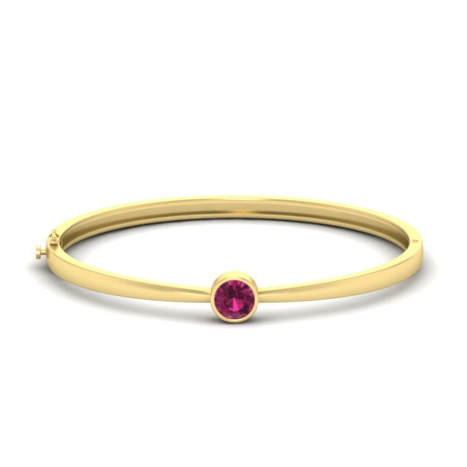 Minimalist Solitaire Bangle Bracelet