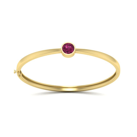 Minimalist Solitaire Bangle Bracelet