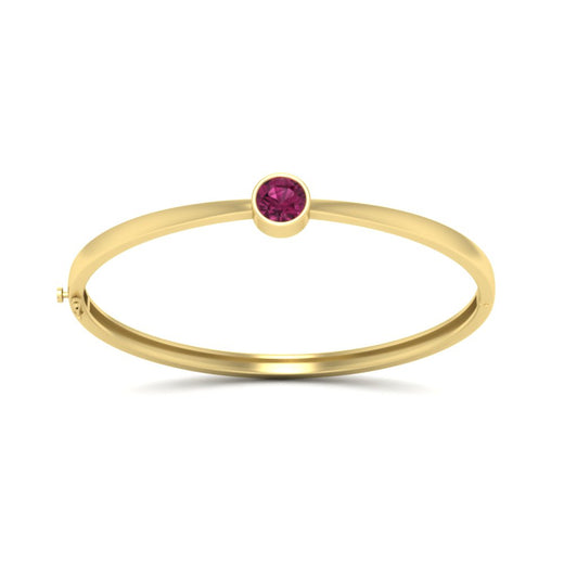 Minimalist Solitaire Bangle Bracelet