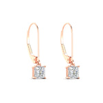 Load image into Gallery viewer, 0.50-ct-princess-cut-diamond-leverback-dangle-earrings-in-rose-gold-fdear11236prangle3-0.50ct-nl-rg.jpg?v=1765510580