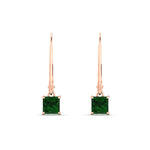 Load image into Gallery viewer, 0.50-ct-princess-cut-emerald-leverback-dangle-earrings-in-rose-gold-fdear11236prgemgrangle2-0.50ct-nl-rg.jpg?v=1765510580
