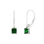 Load image into Gallery viewer, 0.50-ct-princess-cut-emerald-leverback-dangle-earrings-in-white-gold-fdear11236prgemgrangle1-0.50ct-nl-wg.jpg?v=1765510580