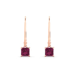 Load image into Gallery viewer, 0.50-ct-princess-cut-pink-sapphire-leverback-dangle-earrings-in-rose-gold-fdear11236prgsadrpiangle2-0.50ct-nl-rg.jpg?v=1765510581