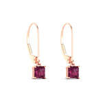 Load image into Gallery viewer, 0.50-ct-princess-cut-pink-sapphire-leverback-dangle-earrings-in-rose-gold-fdear11236prgsadrpiangle3-0.50ct-nl-rg.jpg?v=1765510580