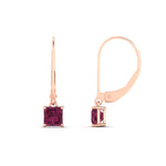 Load image into Gallery viewer, 0.50-ct-princess-cut-pink-sapphire-leverback-dangle-earrings-in-rose-gold-fdear11236prgsadrpiangle4-0.50ct-nl-rg.jpg?v=1765510580
