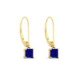 Load image into Gallery viewer, 0.50-ct-princess-cut-sapphire-leverback-dangle-earrings-in-yellow-gold-fdear11236prgsablangle3-0.50ct-nl-yg.jpg?v=1765510581