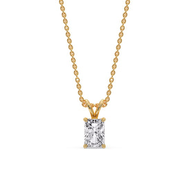 Radiant Cut Solitaire Necklace
