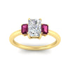 Load image into Gallery viewer, 0.50-ct-radiant-cut-three-stone-pink-sapphire-engagement-ring-in-yellow-gold-fdenr9299ragsadrpiangle5-0.50ct-nl-yg.jpg