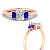Load image into Gallery viewer, 0.50-ct-radiant-cut-three-stone-sapphire-engagement-ring-in-rose-gold-fdenr9299ragsablangle3-0.50ct-nl-rg.jpg