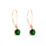 Load image into Gallery viewer, 0.50-ct-round-cut-emerald-leverback-dangle-earrings-in-rose-gold-fdear11236rogemgrangle3-0.50ct-nl-rg.jpg?v=1768373563