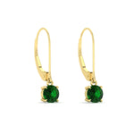 Load image into Gallery viewer, 0.50-ct-round-cut-emerald-leverback-dangle-earrings-in-yellow-gold-fdear11236rogemgrangle3-0.50ct-nl-yg.jpg?v=1768373563
