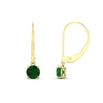 Load image into Gallery viewer, 0.50-ct-round-cut-emerald-leverback-dangle-earrings-in-yellow-gold-fdear11236rogemgrangle4-0.50ct-nl-yg.jpg?v=1768373563