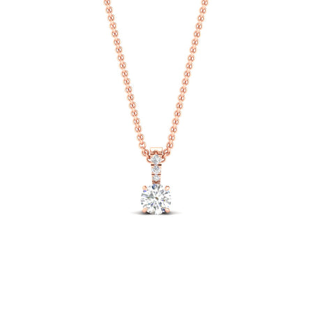 Round Cut Pavé Diamond Bail Pendant