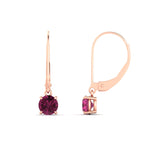 Load image into Gallery viewer, 0.50-ct-round-cut-pink-sapphire-leverback-dangle-earrings-in-rose-gold-fdear11236rogsadrpiangle4-0.50ct-nl-rg.jpg?v=1768373563