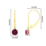 Load image into Gallery viewer, 0.50-ct-round-cut-pink-sapphire-leverback-dangle-earrings-in-yellow-gold-fdear11236rogsadrpiangle4-0.50ct-nl-yg-hw.jpg?v=1768373563