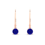 Load image into Gallery viewer, 0.50-ct-round-cut-sapphire-leverback-dangle-earrings-in-rose-gold-fdear11236rogsablangle2-0.50ct-nl-rg.jpg?v=1768373563