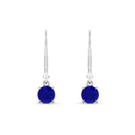 Load image into Gallery viewer, 0.50-ct-round-cut-sapphire-leverback-dangle-earrings-in-white-gold-fdear11236rogsablangle2-0.50ct-nl-wg.jpg?v=1768373562