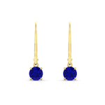 Load image into Gallery viewer, 0.50-ct-round-cut-sapphire-leverback-dangle-earrings-in-yellow-gold-fdear11236rogsablangle2-0.50ct-nl-yg.jpg?v=1768373562