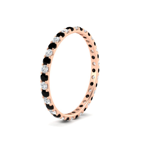 0.50-ct-round-diamond-eternity-anniversary-band-with-black-diamond-in-rose-gold-FDEWB8371GBLACKANGLE2-0.50CT-NL-RG