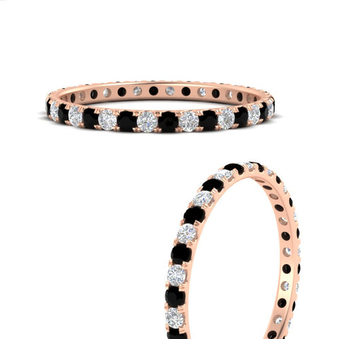 0.50-ct-round-diamond-eternity-anniversary-band-with-black-diamond-in-rose-gold-FDEWB8371GBLACKANGLE3-0.50CT-NL-RG