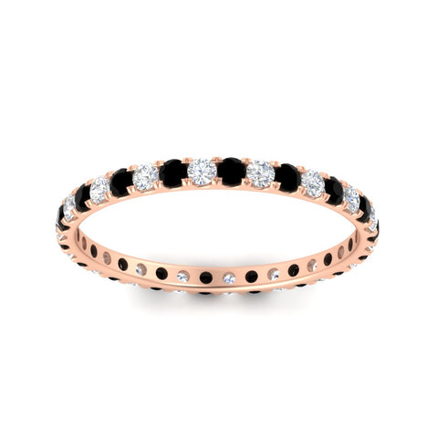 0.50-ct-round-diamond-eternity-anniversary-band-with-black-diamond-in-rose-gold-FDEWB8371GBLACKANGLE5-0.50CT-NL-RG