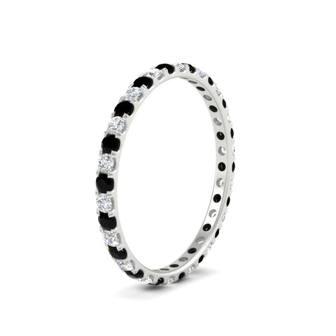 0.50-ct-round-diamond-eternity-anniversary-band-with-black-diamond-in-white-gold-FDEWB8371GBLACKANGLE2-0.50CT-NL-WG