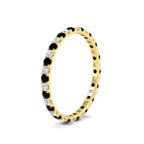 0.50-ct-round-diamond-eternity-anniversary-band-with-black-diamond-in-yellow-gold-FDEWB8371GBLACKANGLE2-0.50CT-NL-YG