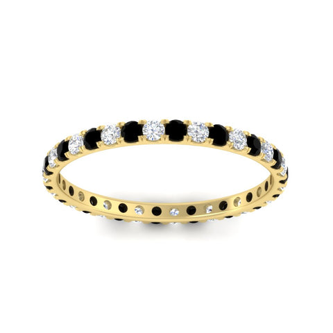 0.50-ct-round-diamond-eternity-anniversary-band-with-black-diamond-in-yellow-gold-FDEWB8371GBLACKANGLE5-0.50CT-NL-YG