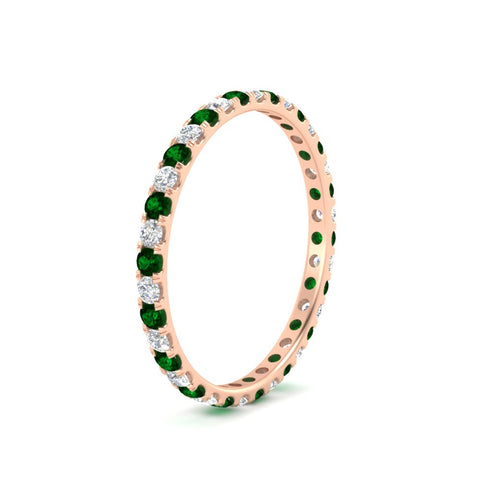 0.50-ct-round-diamond-eternity-anniversary-band-with-emerald-in-rose-gold-FDEWB8371GEMGRANGLE2-0.50CT-NL-RG