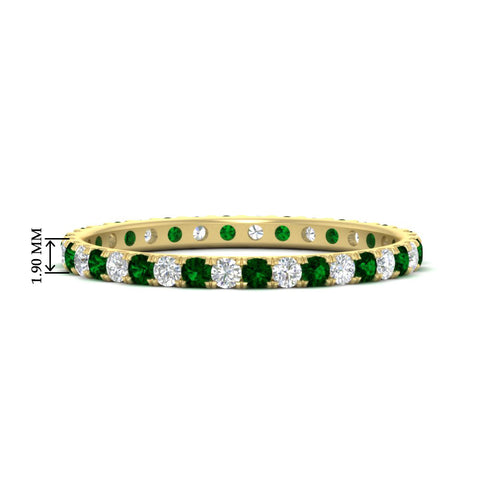 0.50-ct-round-diamond-eternity-anniversary-band-with-emerald-in-yellow-gold-FDEWB8371GEMGR-0.50CT-NL-YG-HW