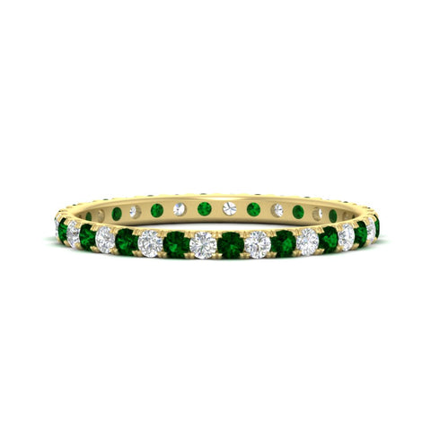 0.50-ct-round-diamond-eternity-anniversary-band-with-emerald-in-yellow-gold-FDEWB8371GEMGR-0.50CT-NL-YG