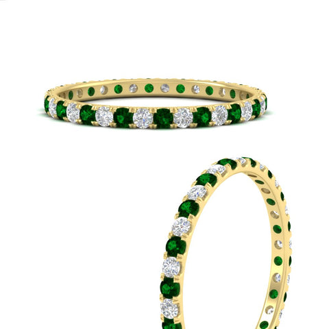 0.50-ct-round-diamond-eternity-anniversary-band-with-emerald-in-yellow-gold-FDEWB8371GEMGRANGLE3-0.50CT-NL-YG