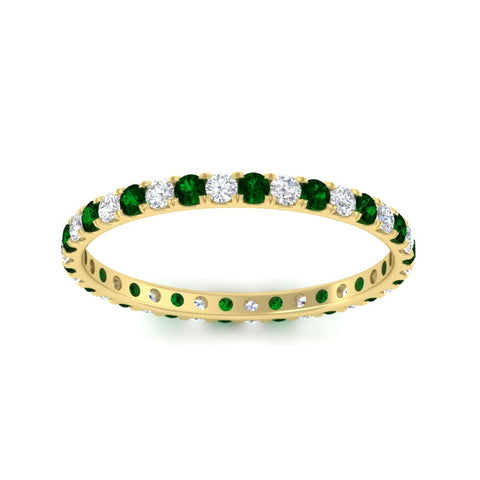 0.50-ct-round-diamond-eternity-anniversary-band-with-emerald-in-yellow-gold-FDEWB8371GEMGRANGLE5-0.50CT-NL-YG
