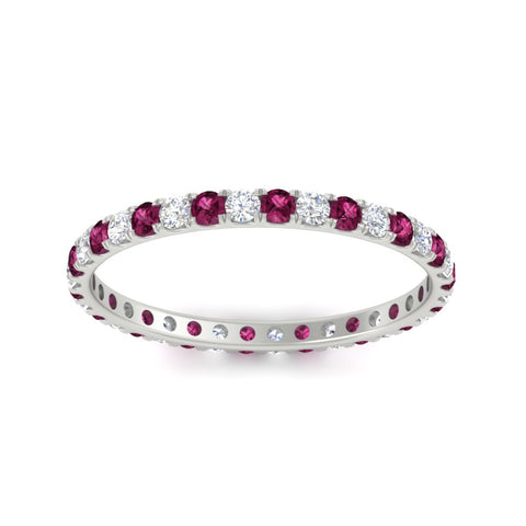 0.50-ct-round-diamond-eternity-anniversary-band-with-pink-sapphire-in-white-gold-FDEWB8371GSADRPIANGLE5-0.50CT-NL-WG