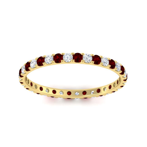 0.50-ct-round-diamond-eternity-anniversary-band-with-ruby-in-yellow-gold-FDEWB8371GRUDRANGLE5-0.50CT-NL-YG