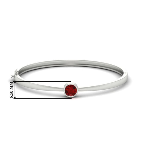 Minimalist Solitaire Bangle Bracelet