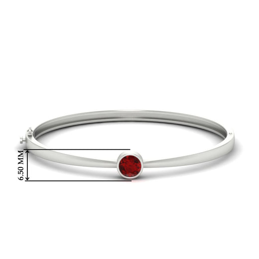 Minimalist Solitaire Bangle Bracelet