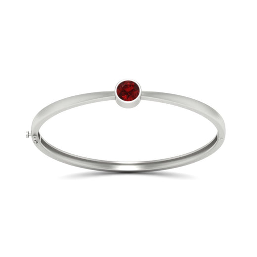 Minimalist Solitaire Bangle Bracelet