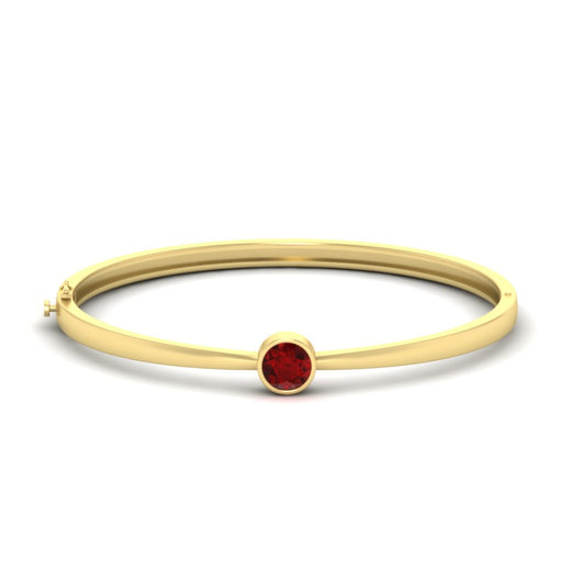 Minimalist Solitaire Bangle Bracelet