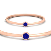 Minimalist Solitaire Bangle Bracelet