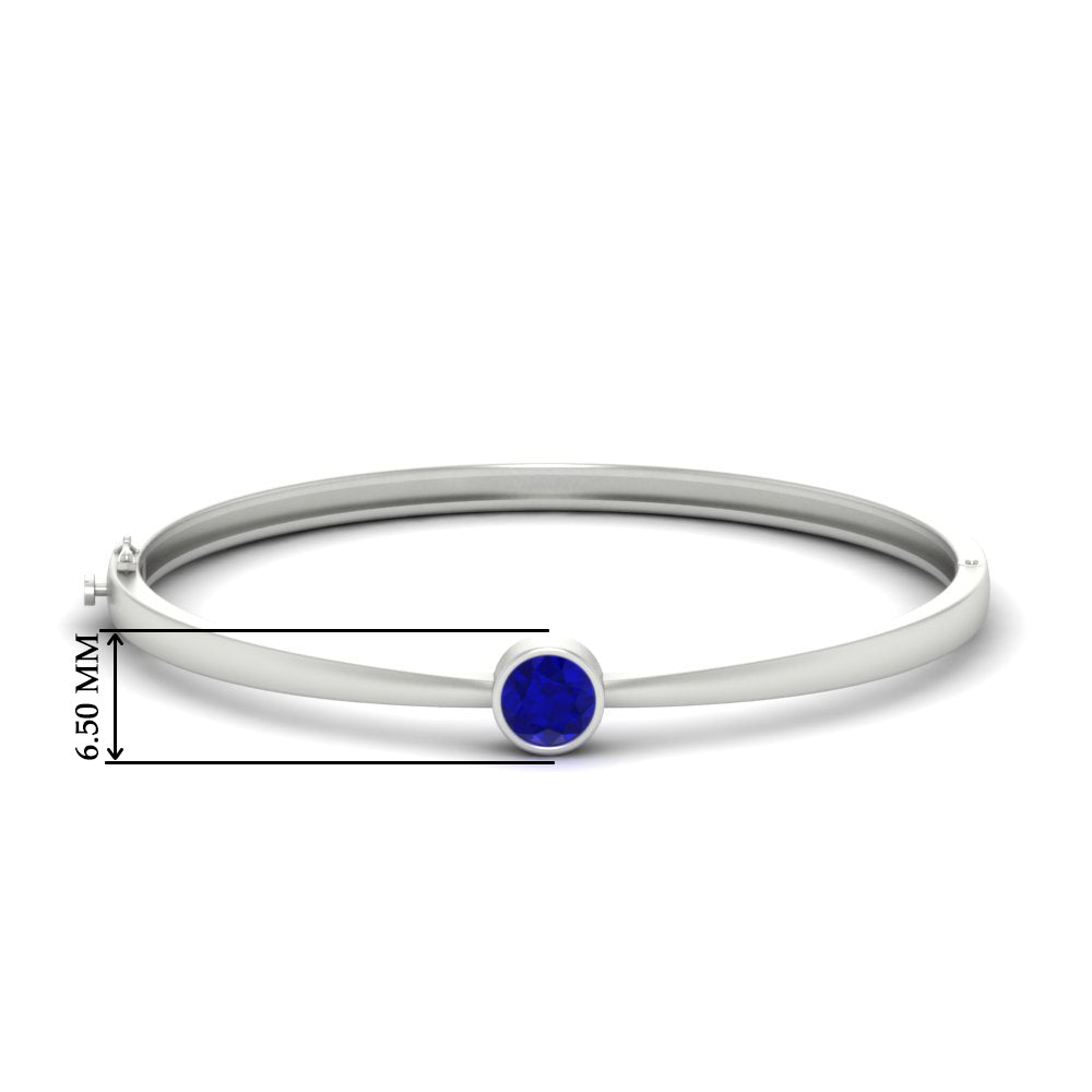 Minimalist Solitaire Bangle Bracelet