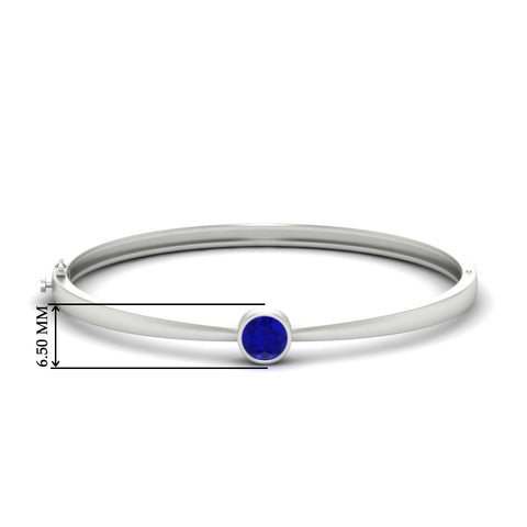 Minimalist Solitaire Bangle Bracelet