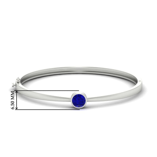 Minimalist Solitaire Bangle Bracelet