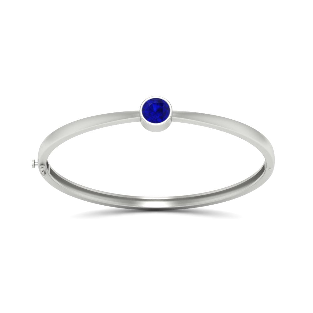 Minimalist Solitaire Bangle Bracelet