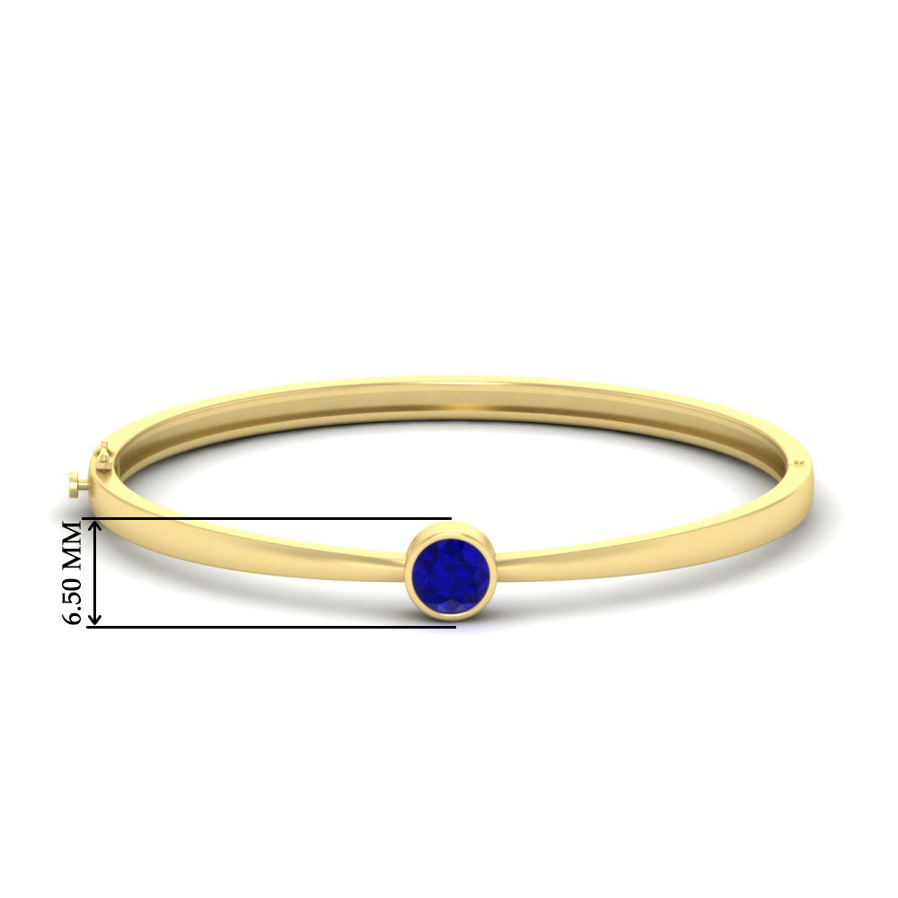 Minimalist Solitaire Bangle Bracelet