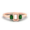 Load image into Gallery viewer, 0.50-ct-semi-mount-three-stone-emerald-engagement-ring-in-rose-gold-fdenr9299smgemgrsleep-0.50ct-nl-rg.jpg