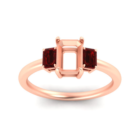 Classic Three Stone Semi Mount Ring Setting (1/2 ct. tw.)