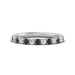 Load image into Gallery viewer, 0.50-ct-simple-pave-wedding-band-with-black-diamond-in-FDENS1425BGBLACK-NL-WG
